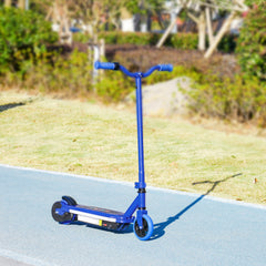 AIYAPLAY Electric Scooter for Ages 6-14, with Colourful Light and Electric Brake, Electric Scooter E Scooter, Up to 10 KM/H & 8 KM, Blue