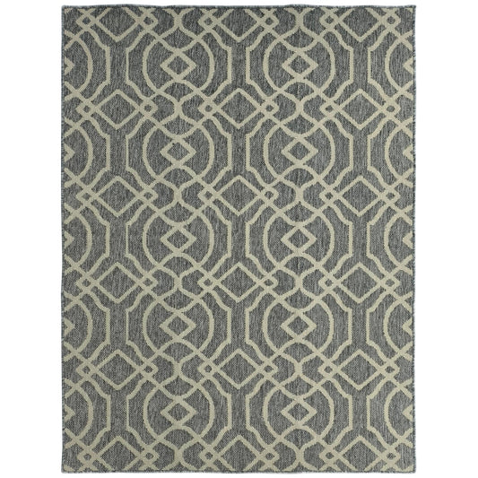HOMCOM UV Resistant Indoor & Outdoor Area Rug, Easy-Cleaning Machine Washable Rug with Geometric Pattern for Patio, Garden, Kitchen, Bathroom or Living Room, 230 x 160 cm, Grey