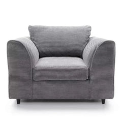 Jasmine Jumbo Cord Armchair - Grey