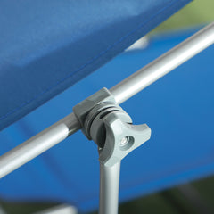 Outsunny Sun Lounger, with Adjustable Face Canopy - Bright Blue