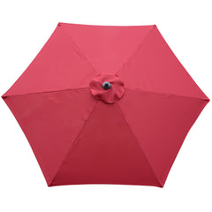 Outsunny 2.8m Garden Parasol Umbrella, Round Outdoor Market Table Umbrella Sun Shade Canopy, Wine Red