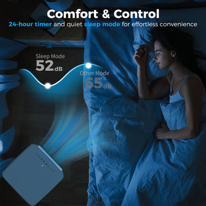 HOMCOM 10000 BTU Air Conditioning Unit, 4-in-1 Portable Air Conditioner, Dehumidifier, Cooling, Fan, Sleep Mode, with Remote Control, LED Display, 2 Speeds, 24H Timer, Window Venting Kit, 22m√Ç¬≤