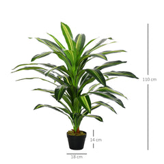 Outsunny Set of Two Artificial Dracaena Plants