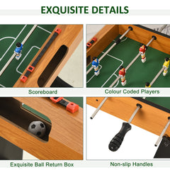 HOMCOM Folding Football Gaming Table Mini Foosball Soccer Table for Family Fun Indoor Play Sports