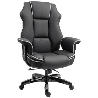 Vinsetto Executive Office Chair, PU Leather High Back Desk Chair with Height Adjustable, Reclining Swivel Computer Chair for Home, Black