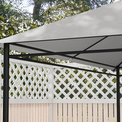 غطاء بديل لمظلة Gazebo مقاس 3 × 4 أمتار من Outsunny، غطاء بديل لسقف Gazebo (الغطاء العلوي فقط)، رمادي فاتح