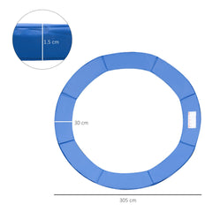 HOMCOM 10FT Trampoline Pad, â305cm Trampoline Accessories Surround Safety Pad Foam Padding Pads Replacement Spare, Blue