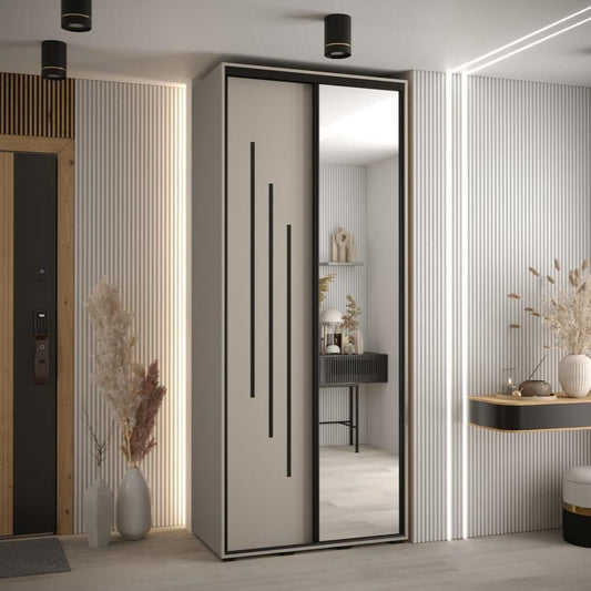 Dakota IX Sliding Door Wardrobe 100cm