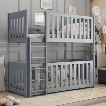 Wooden Bunk Bed Konrad with Cot Bed