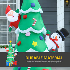 HOMCOM 7FT Christmas Inflatable Tree LED Lighted for Indoor Outdoor Decoration