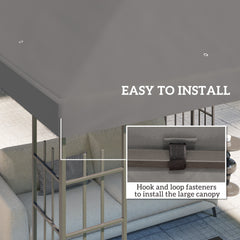 Outsunny 3 x 3(m) Gazebo Frame Replacement - Grey