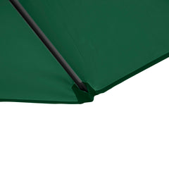 Outsunny 2.5M Garden Cantilever Parasol, Offset Roma Patio Umbrella Hanging Sun Shade Canopy Shelter with 360√Ç¬∞ Rotation and Cross Base, Green