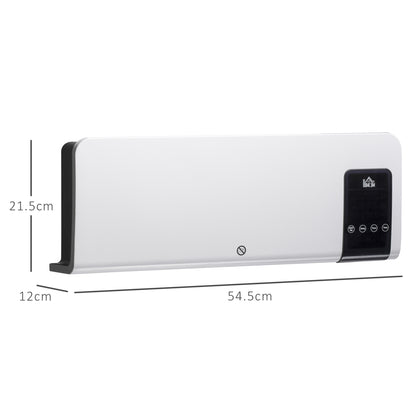 HOMCOM 2kW Wall-Mounted Heater, 18-45√Ç¬∞C Temperature - White