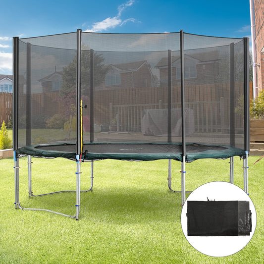 HOMCOM 13ft Trampoline Net Replacement Safety Net Enclosure Net Spare New w/ 8 Poles