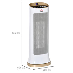 HOMCOM 2000W Electric Heater, PTC Ceramic Portable Fan Heater with Overheating & Tip-Over Protection, 45√Ç¬∞ Oscillating Energy Efficient Electric Heater for Home, Office, Study, Bedroom