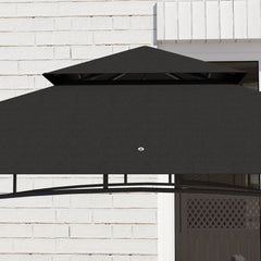 Outsunny 150 x 240cm BBQ Grill Gazebo, with Shelves - Grey