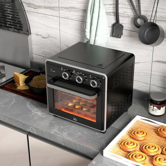 HOMCOM 20L 90-230√¢‚Äû∆í Mini Convection Oven, with Air Fry Function - Black