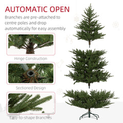 HOMCOM 5ft Bushy and Bare Artificial Christmas Tree - Green