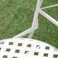 Outsunny Three-Piece Metal Bistro Set - White