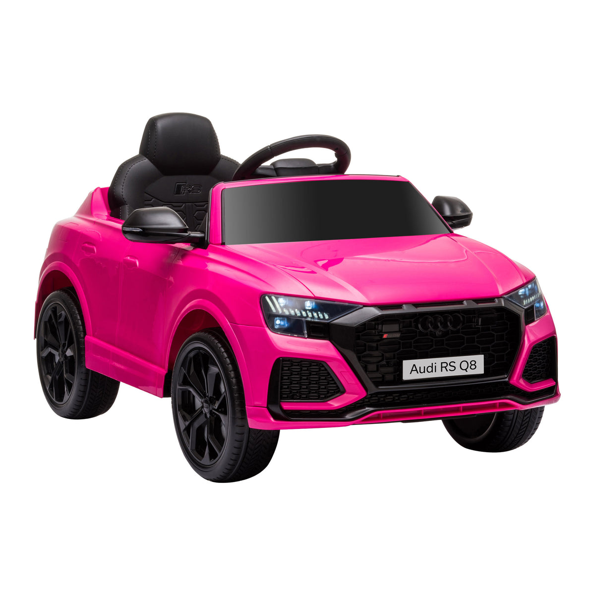 HOMCOM Audi RS Q8 6V Kids Electric Ride On Car Toy w/ Remote USB MP3 Bluetooth Pink