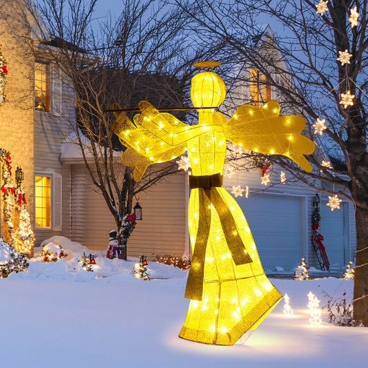 1.5 M Lighted Christmas Angel with 100 LED Lights and Zip Ties