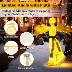 1.5 M Lighted Christmas Angel with 100 LED Lights and Zip Ties