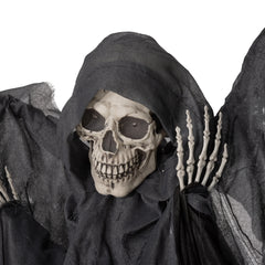 HOMCOM 6.3" Grim Reaper Halloween Animatronic، مع عيون متوهجة