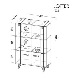 Lofter LO4 Sideboard Cabinet 90cm