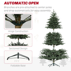 HOMCOM 7ft LED Lights Artificial Christmas Tree