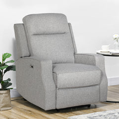 HOMCOM 150√Ç¬∞ Electric Reclining Chair, with USB port and Footrest - Grey