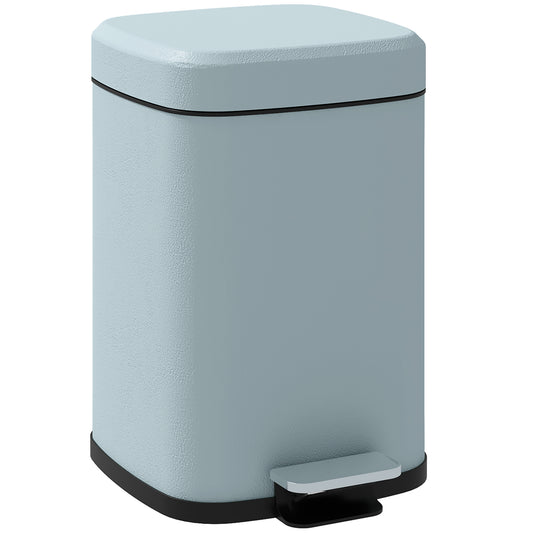 HOMCOM 12L Modern Boxy Metal Home Kitchen Bin - Light Green