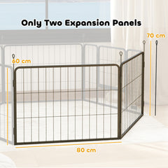 PawHut 2 Piece Dog Pen Expansion Pack for 60cm High Pet Playpen with 3 Stakes, for Small Dogs