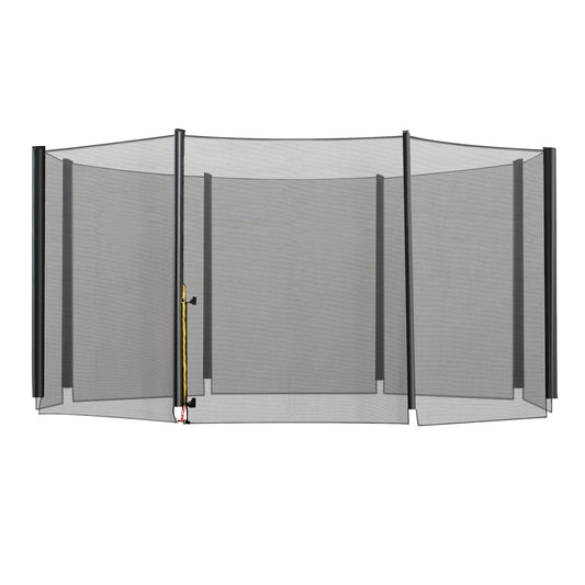 HOMCOM 13ft Trampoline Net Replacement Safety Net Enclosure Net Spare w/ 8 Poles