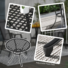 Outsunny Round Aluminium Table, with √¢≈í‚Ç¨50mm Parasol Hole