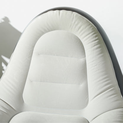 Outsunny Inflatable Tub Chair and Footstool, Grey