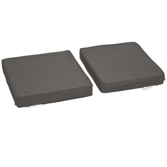 Outsunny Set of 2 Garden Seat and Back Cushion Set, Replacement Cushions for Outdoor Furniture with Seat Cushion and Back Cushion, Dark Grey