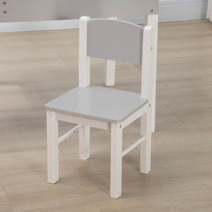 HOMCOM Kids Table and Chair Set, with Storage Space - Grey