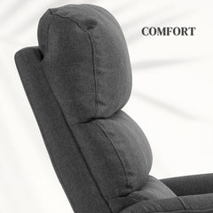 HOMCOM Electric Riser Recline Armchair, with Footrest - Dark Grey