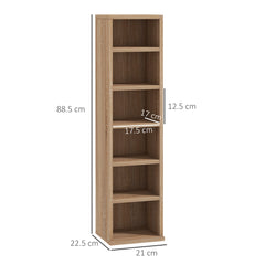 HOMCOM Set of Two 102 CD Storage Units - Wood-Effect