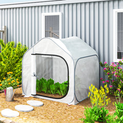 Outsunny 150 x 148cm Pop-Up Greenhouse - White