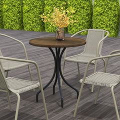 Outsunny â66cm Galvanised Steel Garden Table - Brown