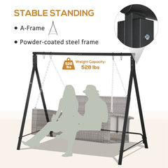 Outsunny Steel Frame Multi-Swing Seat Frame - Black