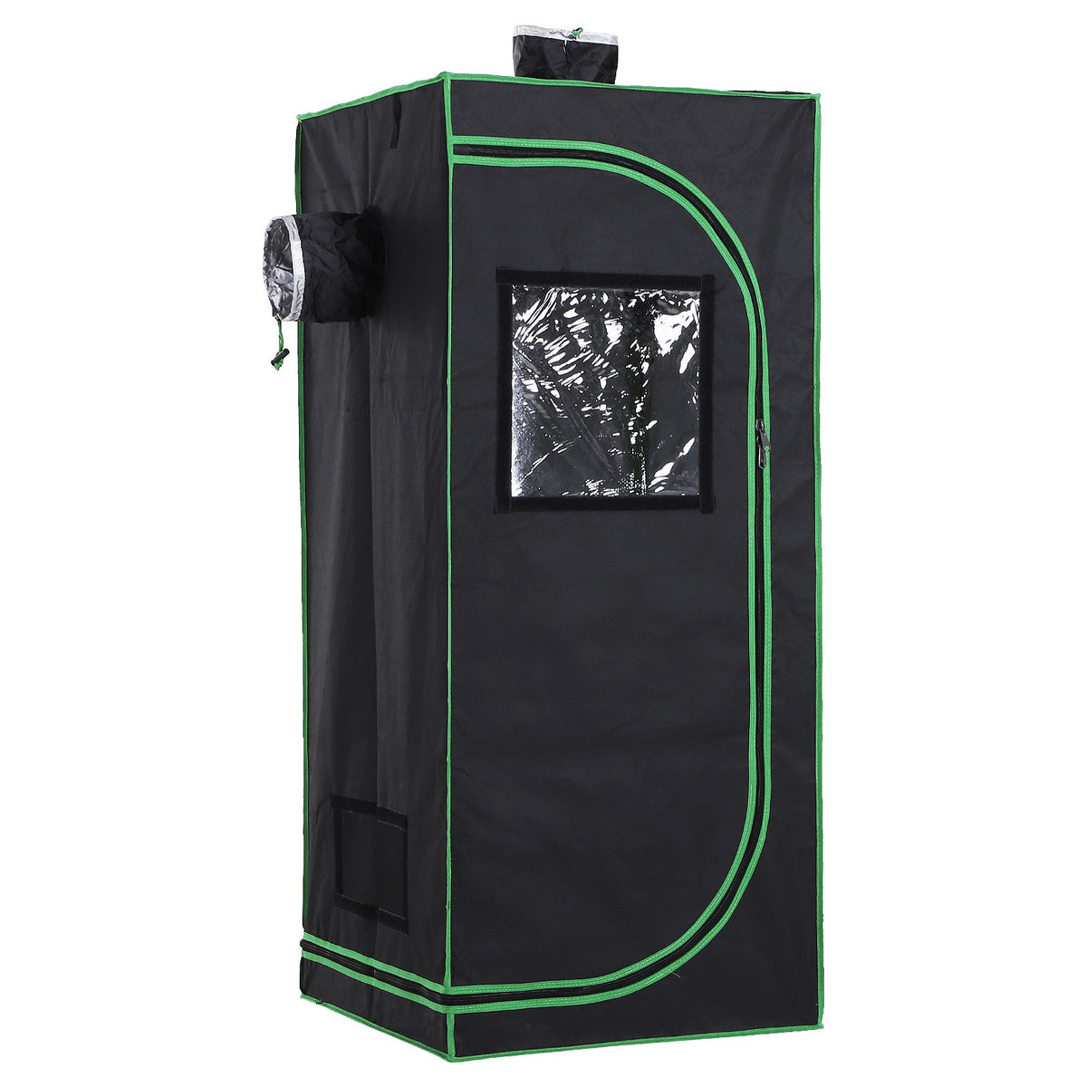 Outsunny Mylar Hydroponic Grow Tent with Adjustable Vents and Floor Tray for Indoor Plant Growing, 60 x 60 x 140cm