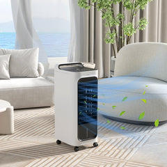 HOMCOM Three-Cool Air Conditioner, with Ice Pack and Remote - White