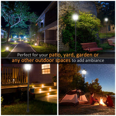 Outsunny Outdoor Garden Solar Post Lamp Sensor Light LED Lantern Bollard Pathway Torch Light 1.77m Tall