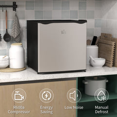 HOMCOM 35L Mini Freezer, -24√¢‚Äû∆í to -14√¢‚Äû∆í Temperature - Silver Tone