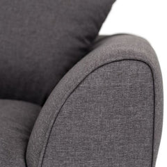 Dorota II Fabric Armchair - Dark Grey