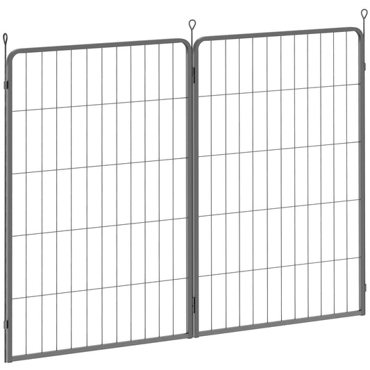 PawHut 2 Piece Dog Pen Expansion Pack for 100cm High Animal Pen with 3 Connecting Stakes