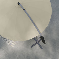 Outsunny 2.7m Cantilever Parasol, with Cross Base - Beige