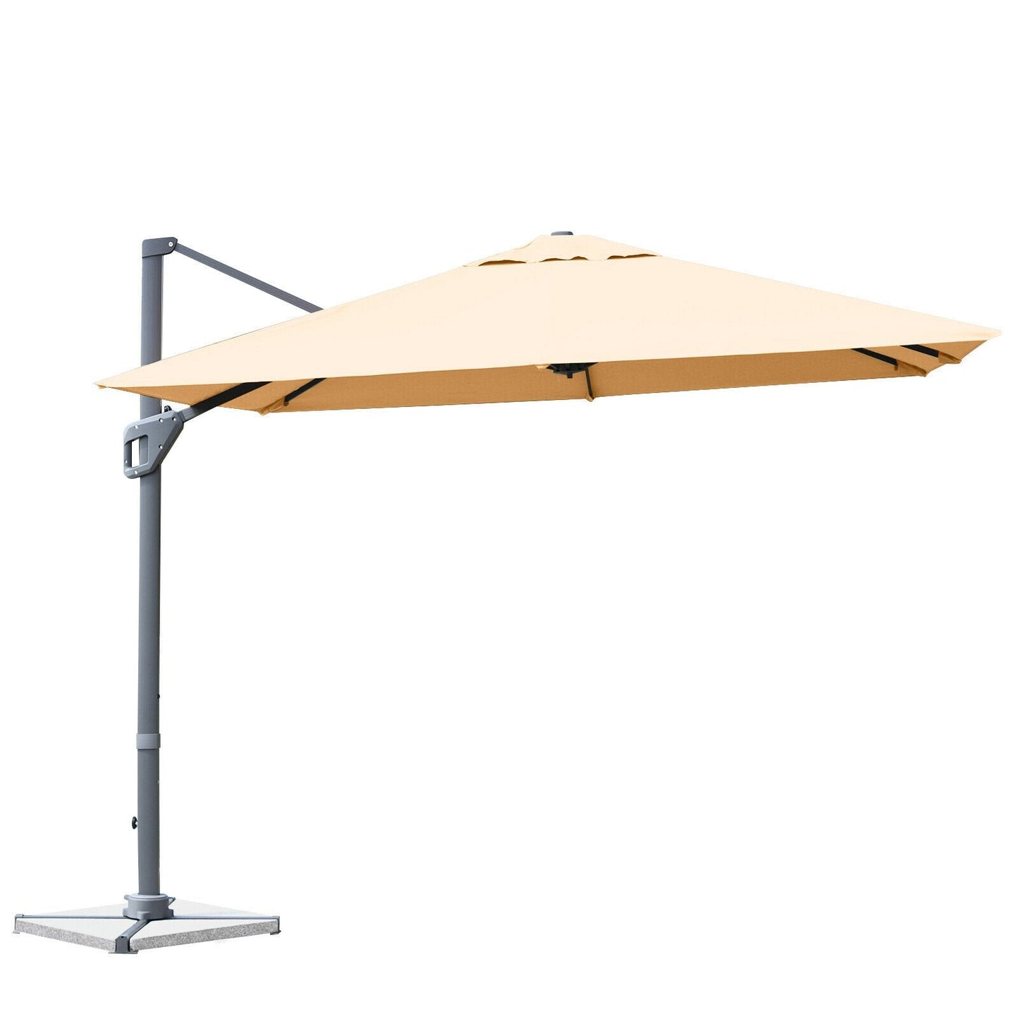 3m Patio Cantilever Umbrella with 4-Level Tilting Adjustment and Crank Handle-Beige